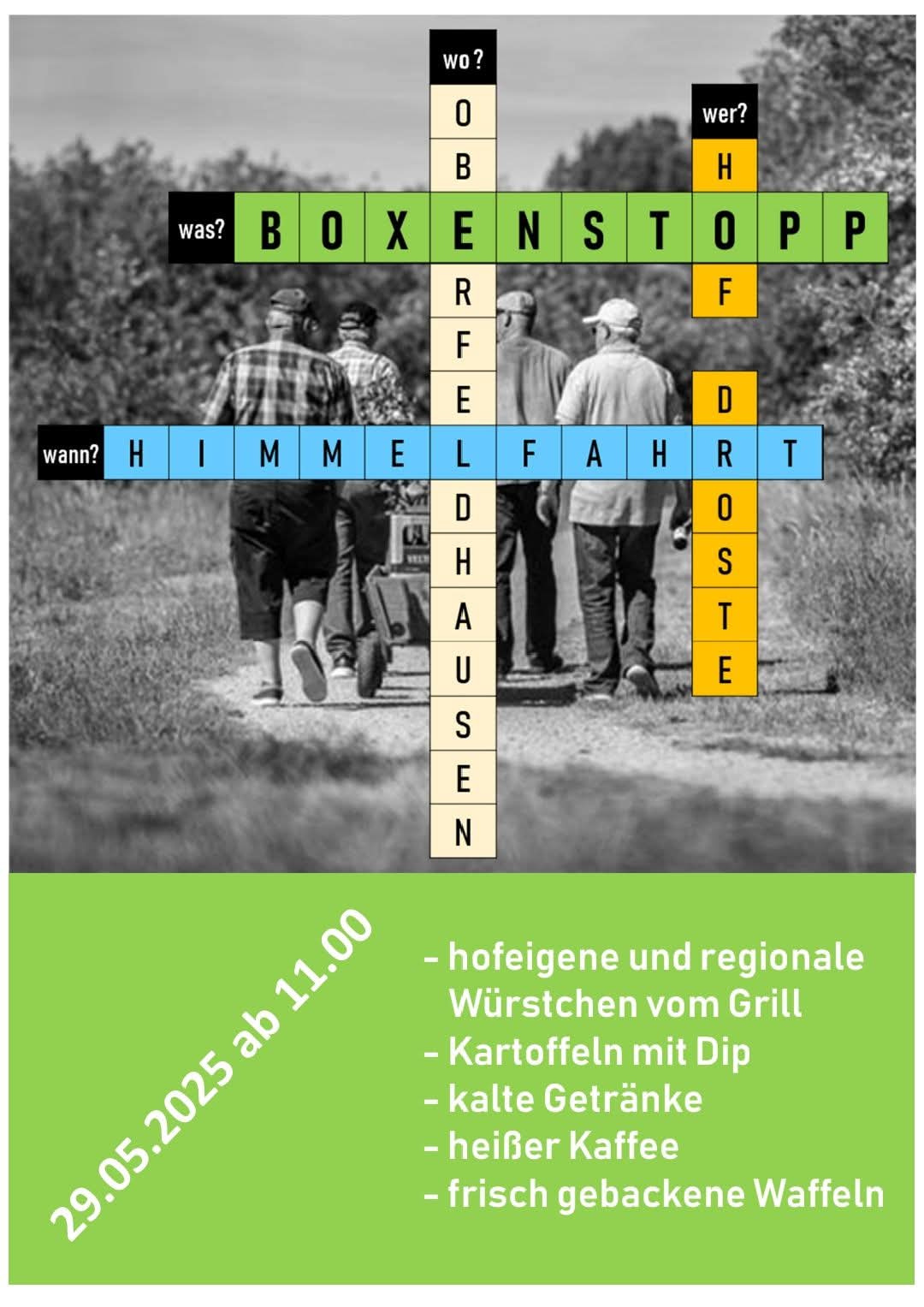 Boxenstopp zu Himmelfahrt am 29.05.2025